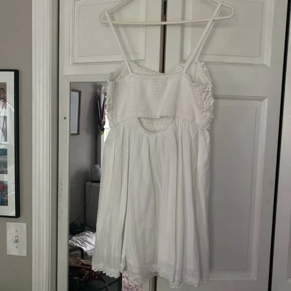 white graduation dress american eagle Berylove Women Sheath Halter Graduation Dress White Short Grad Ceremony Dress, White / US22W main image 0